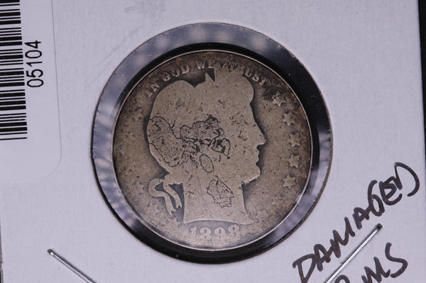 1898-O Barber Quarter.  Average Circulated Coin.  Store # 05104