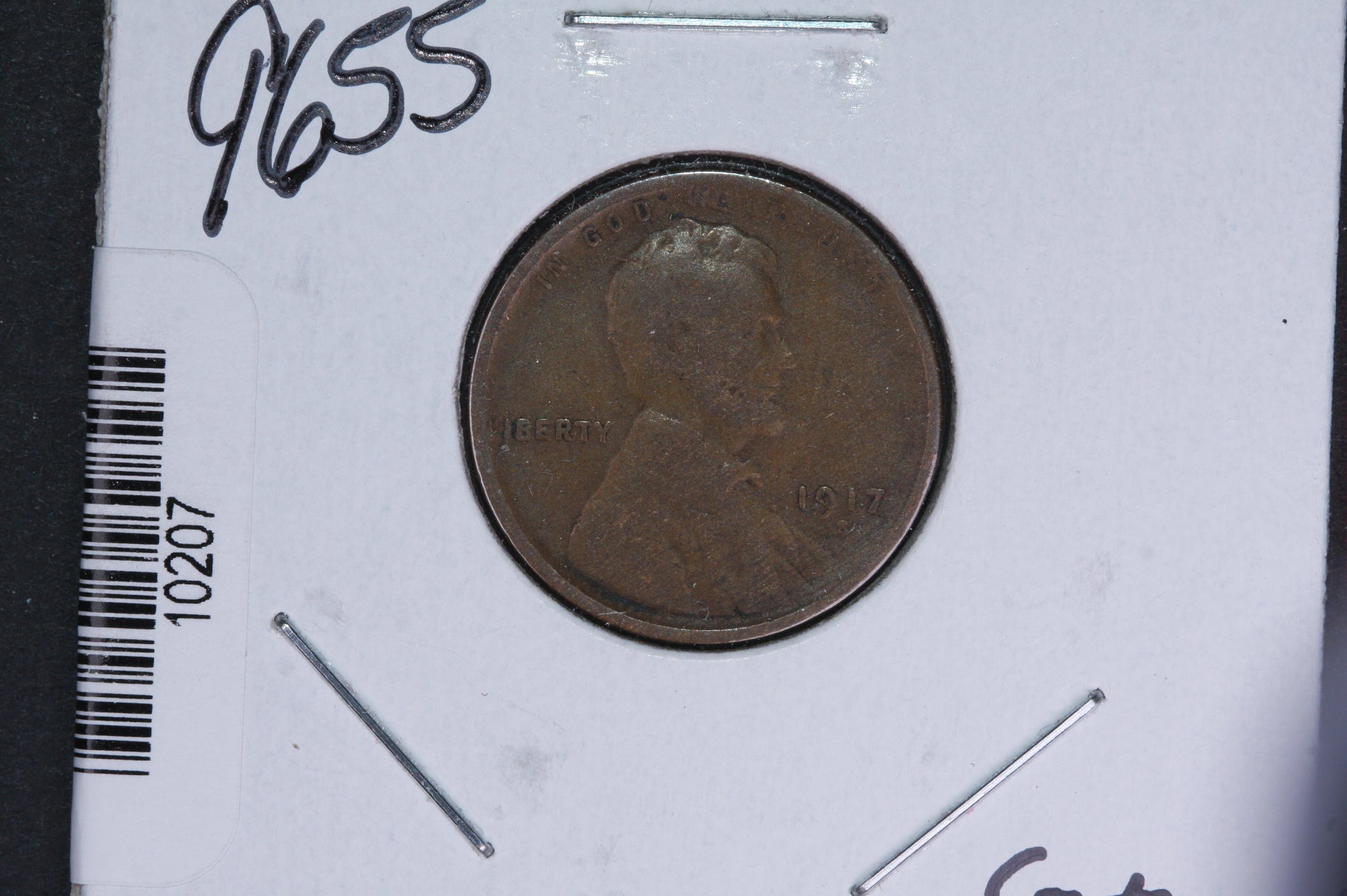 1917-S Lincoln Wheat Small Cent.  Affordable Collectible Coin. Store # 10207
