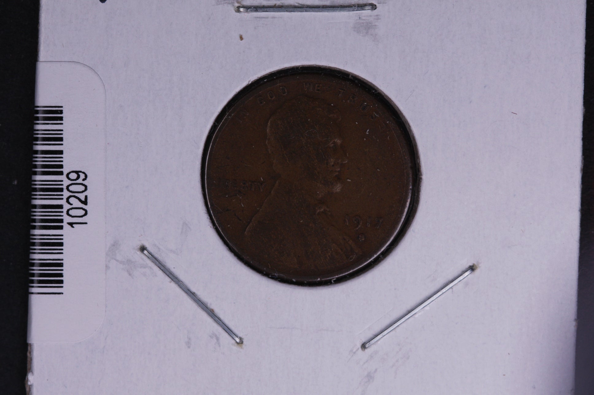 1917-S Lincoln Wheat Small Cent.  Affordable Collectible Coin. Store # 10209