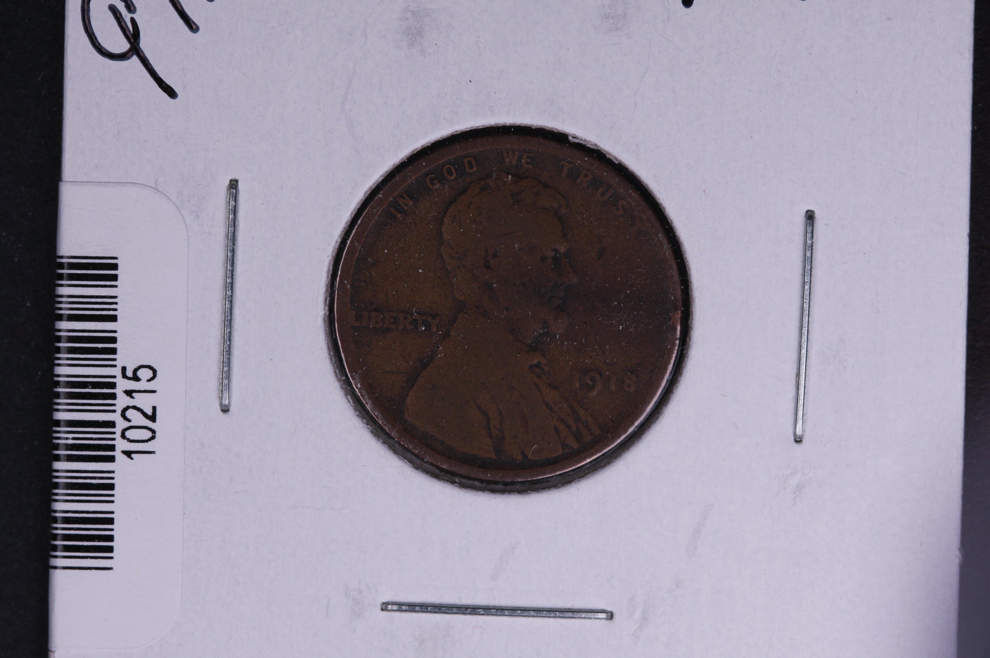 1918 Lincoln Wheat Small Cent.  Affordable Collectible Coin. Store # 10215