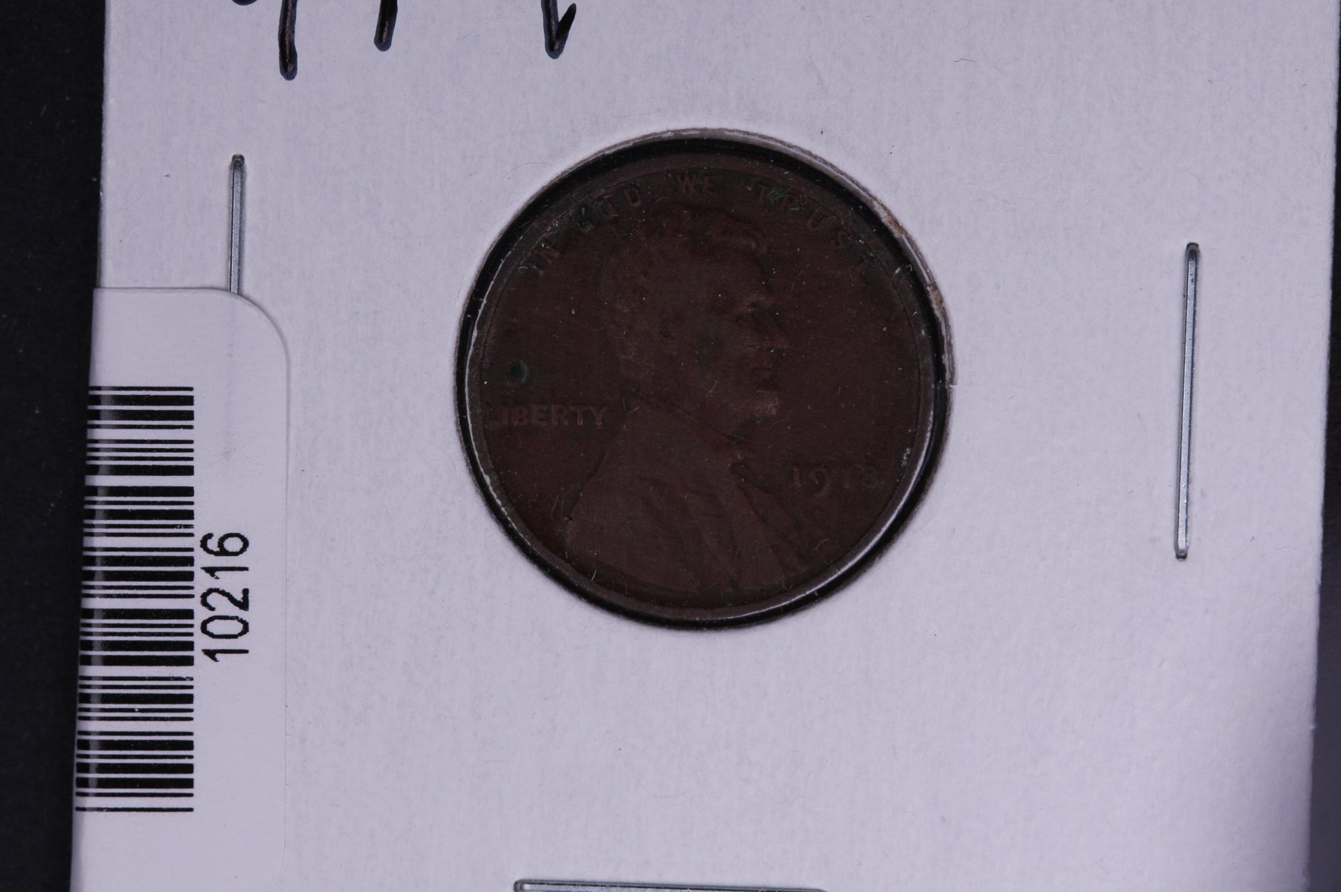 1918 Lincoln Wheat Small Cent.  Affordable Collectible Coin. Store # 10216