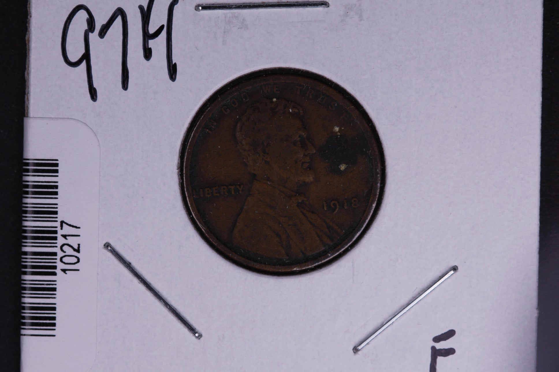 1918 Lincoln Wheat Small Cent.  Affordable Collectible Coin. Store # 10217