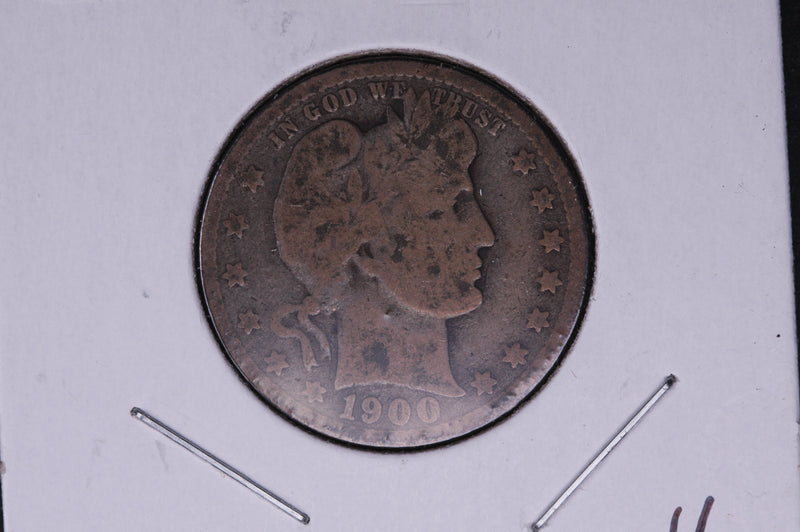 1900 Barber Quarter.  Average Circulated Coin.  Store