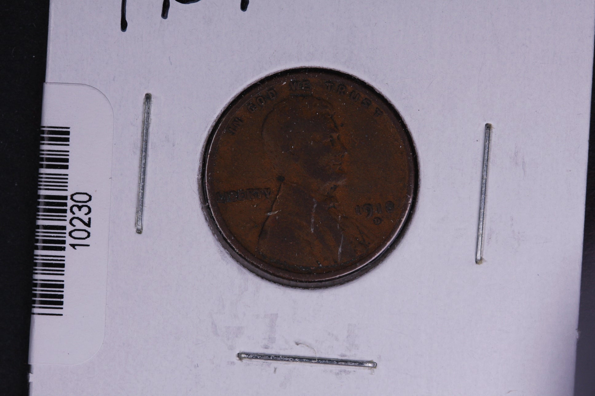 1918-D Lincoln Wheat Small Cent.  Affordable Collectible Coin. Store # 10230