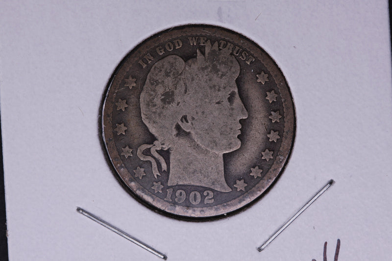 1902 Barber Quarter.  Average Circulated Coin.  Store