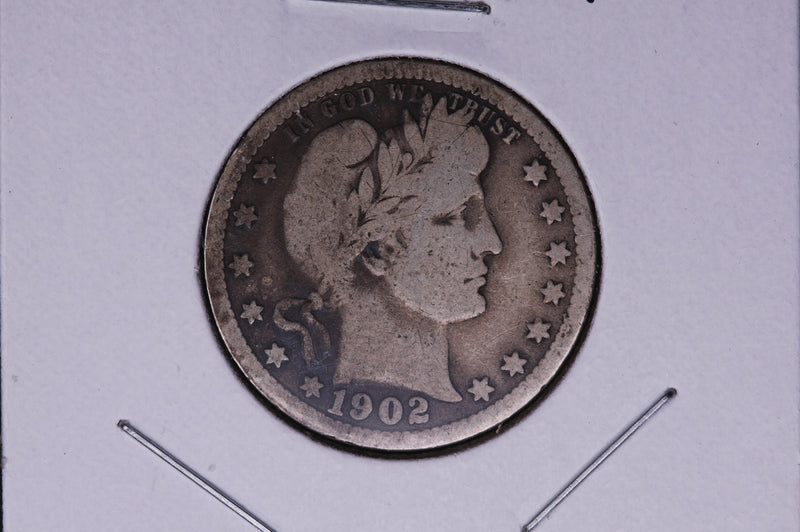 1902 Barber Quarter.  Average Circulated Coin.  Store