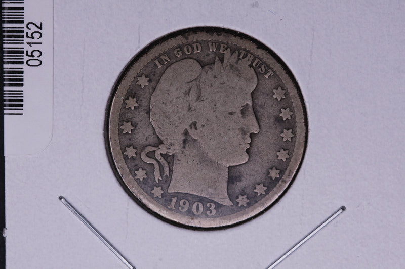 1903 Barber Quarter.  Average Circulated Coin.  Store