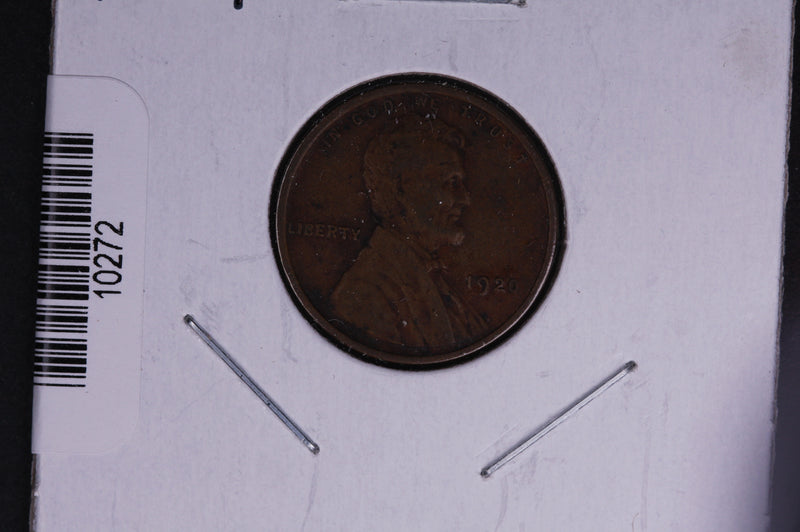1920 Lincoln Wheat Small Cent.  Affordable Collectible Coin. Store