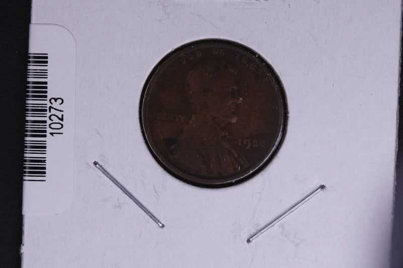 1920 Lincoln Wheat Small Cent.  Affordable Collectible Coin. Store