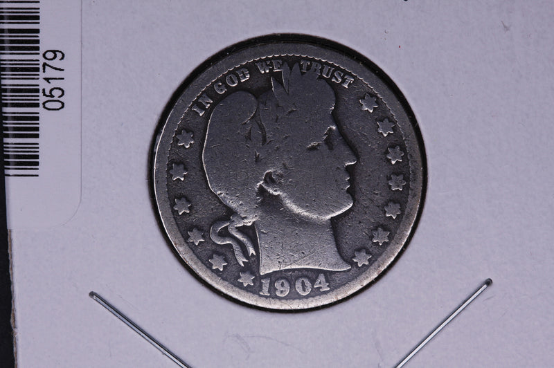 1904-O Barber Quarter.  Average Circulated Coin.  Store
