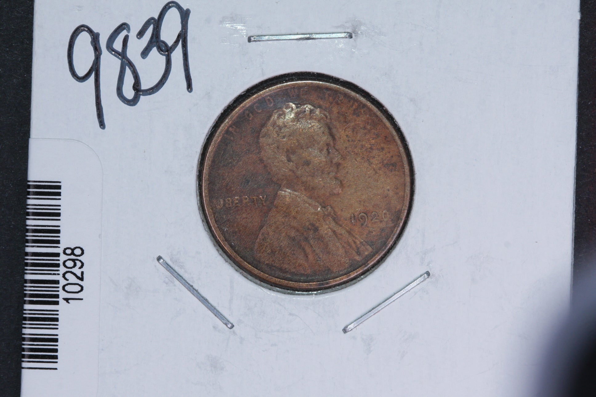 1920-S Lincoln Wheat Small Cent.  Affordable Collectible Coin. Store # 10298