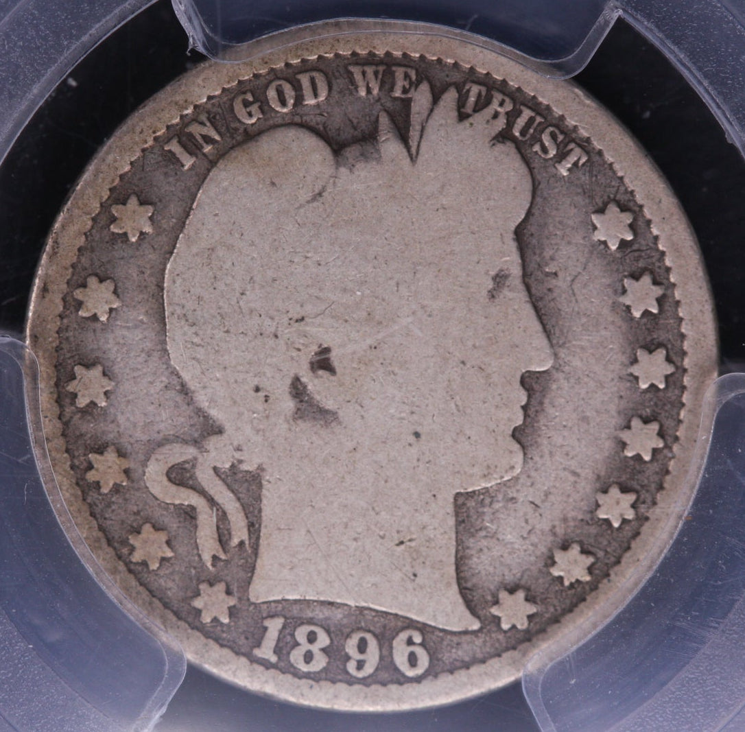 1896-S Barber Silver Quarter, PCGS AG-03, Semi-Key, Store #QR1444