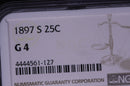 1897-S Barber Silver Quarter. Harder Date. NGC G04. Store