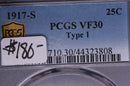 1917-S Standing Liberty Quarter. Type-1, PCGS VF-30. Store