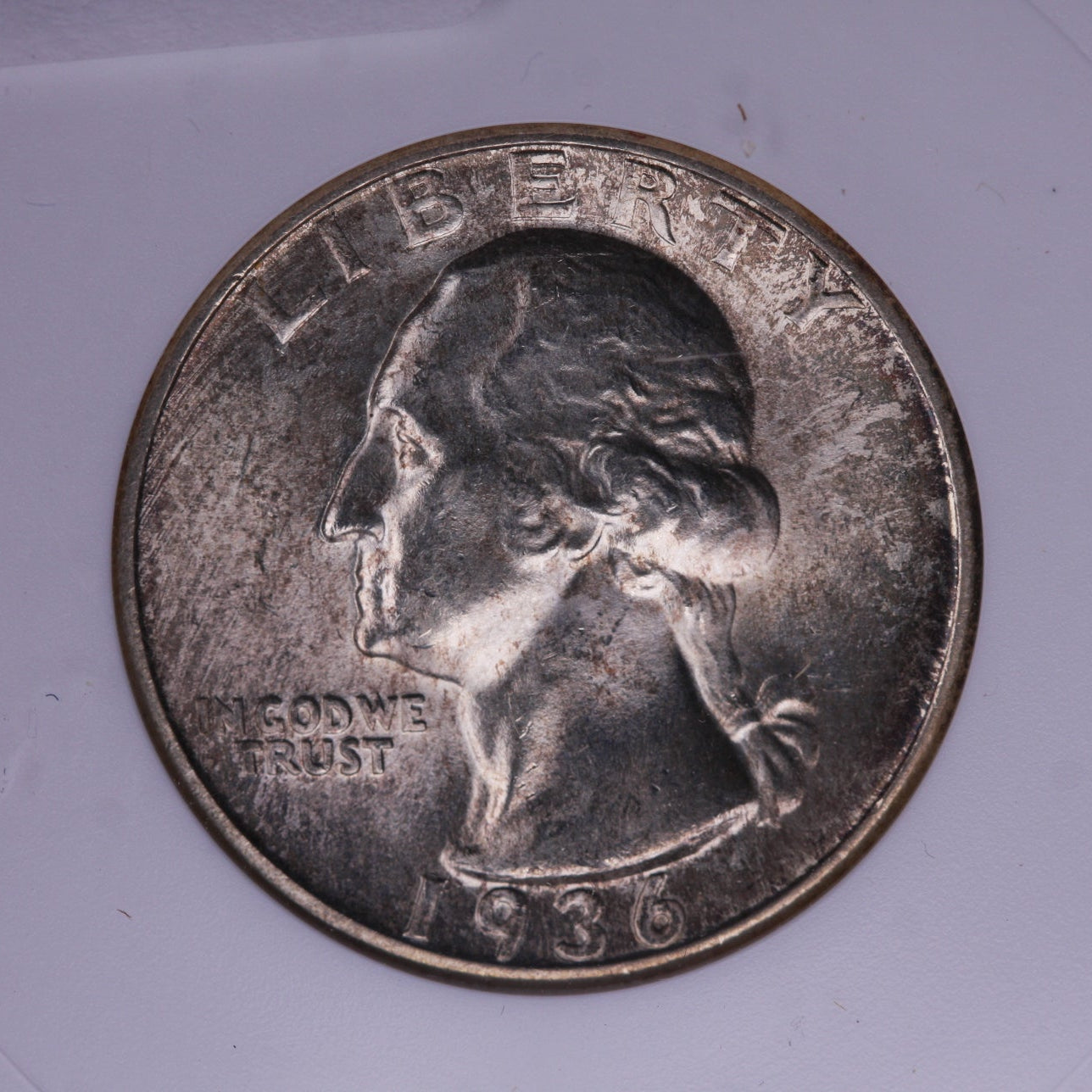 1936-D Washington Silver Quarter, Blast White. ANACS MS-63. #QR1465.
