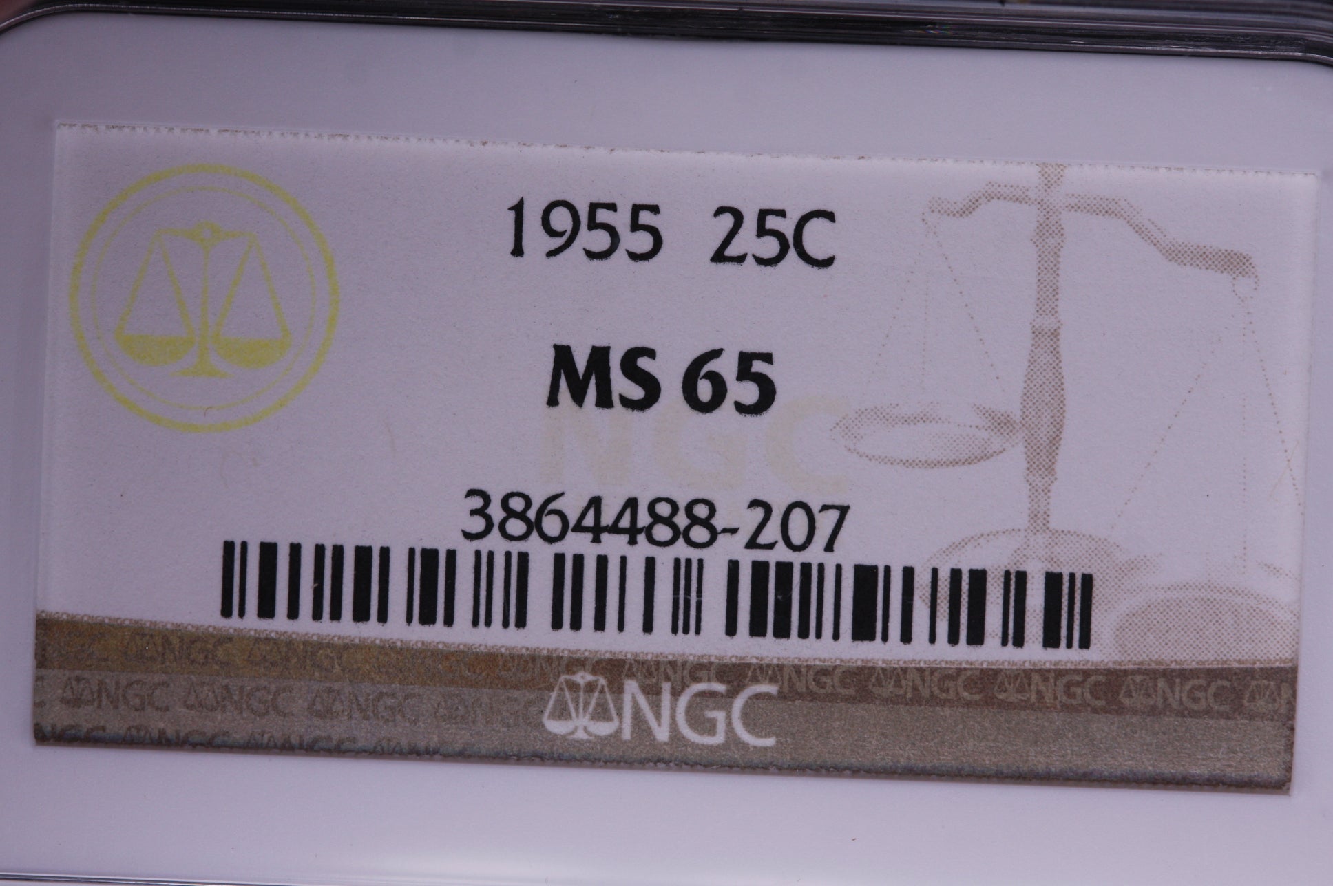 1955 Washington Silver Quarter, Shinning 'Blast White', Store #05507