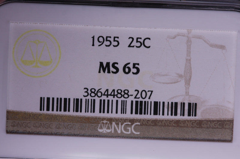 1955 Washington Silver Quarter, Shinning 'Blast White', Store