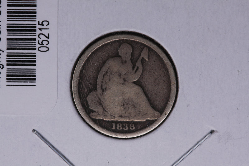 1838-O Seated Liberty Silver Dime, No Stars. Store