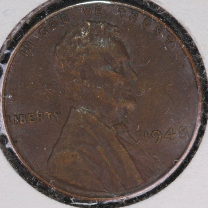 1948 Lincoln Wheat Small Cent, Abt Uncirculated Coin, Store