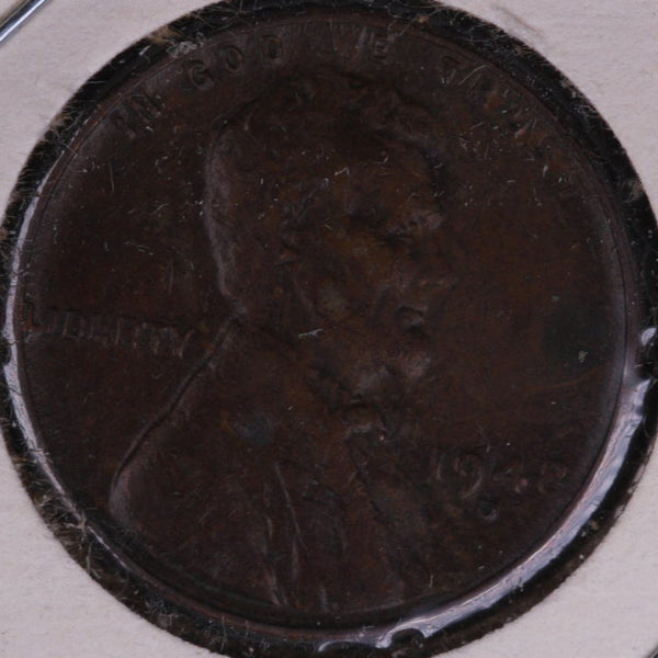 1948-D Lincoln Wheat Small Cent, Very Fine Circulated Coin. Store #CT0514