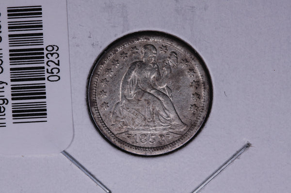 1853 Seated Liberty Silver Dime, With Arrows.  Store #05239