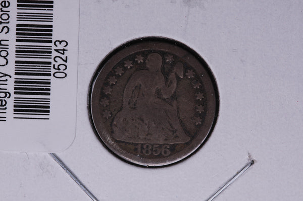 1856 Seated Liberty Silver Dime, Large Date.  Store #05243