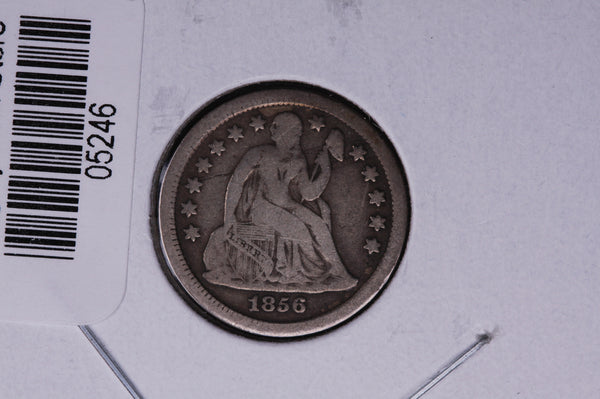 1856 Seated Liberty Silver Dime, Small Date.  Store #05246