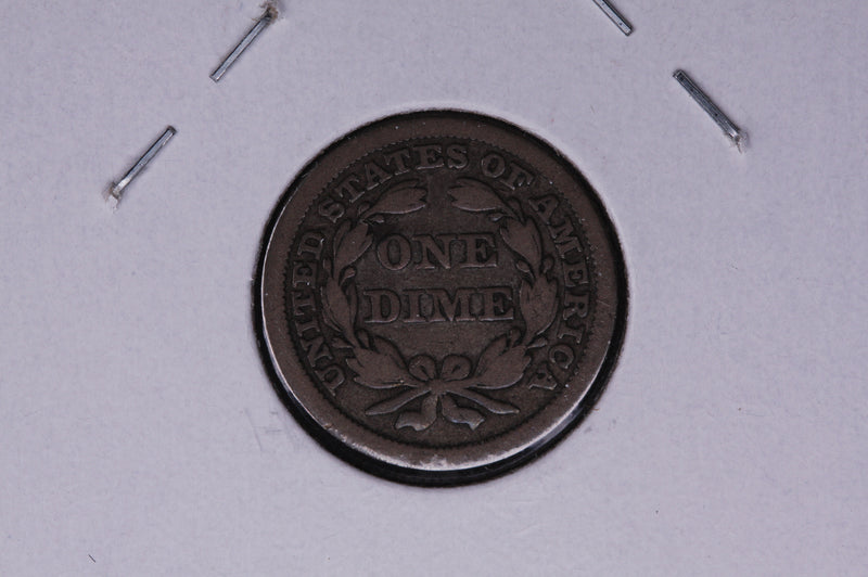 1856 Seated Liberty Silver Dime, Large Date, Die-3.  Store