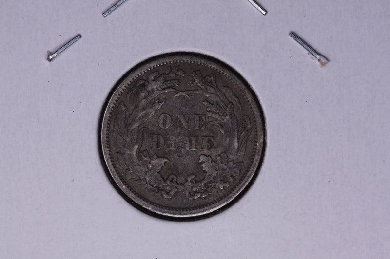 1876 Seated Liberty Silver Dime, Average Circulated Coin.  Store