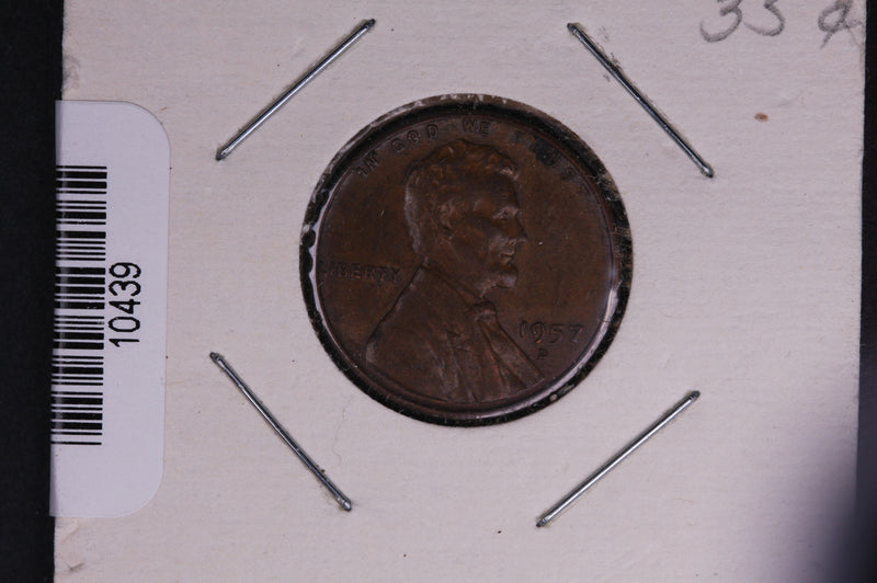 1957-D Lincoln Wheat Small Cent.  Affordable Collectible Coin. Store