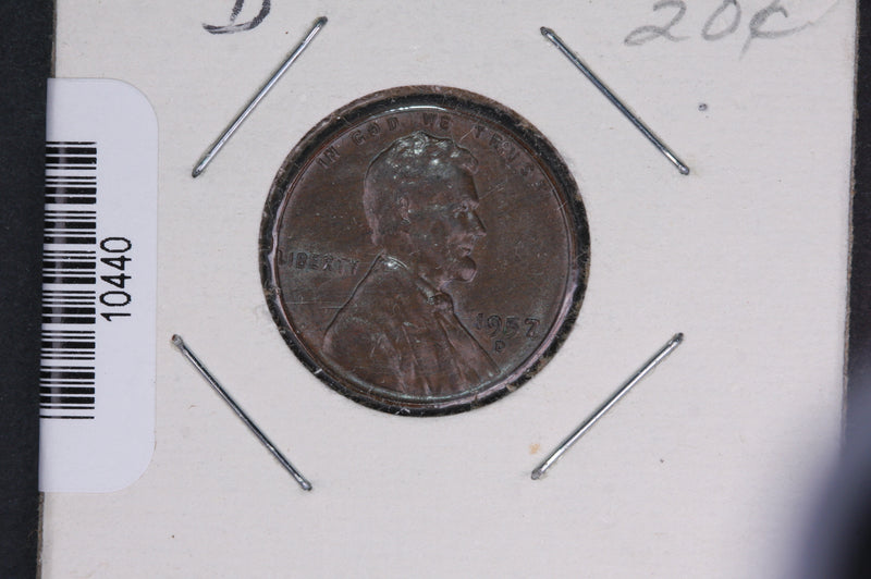 1957-D Lincoln Wheat Small Cent.  Affordable Collectible Coin. Store