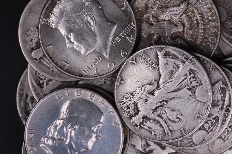 90% Silver Half Dollar, Franklin Half Dollars.