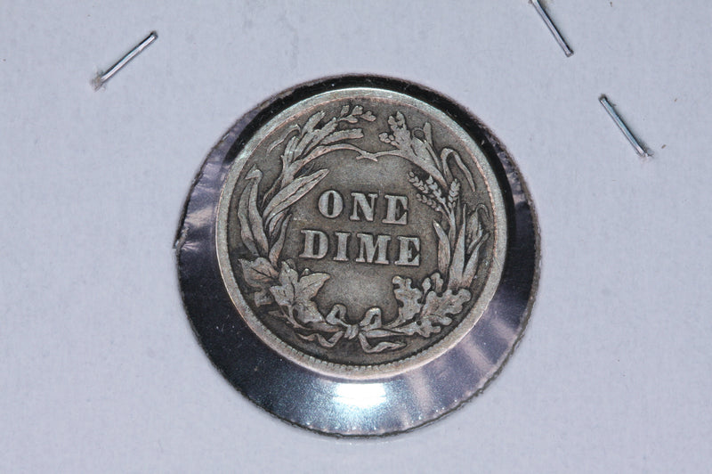 1913 Barber Silver Dime, Average Circulated Coin.  Store