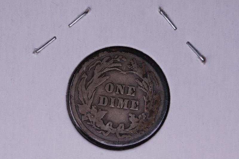 1915 Barber Silver Dime, Average Circulated Coin.  Store
