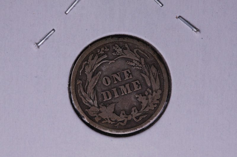 1916 Barber Silver Dime, Average Circulated Coin.  Store