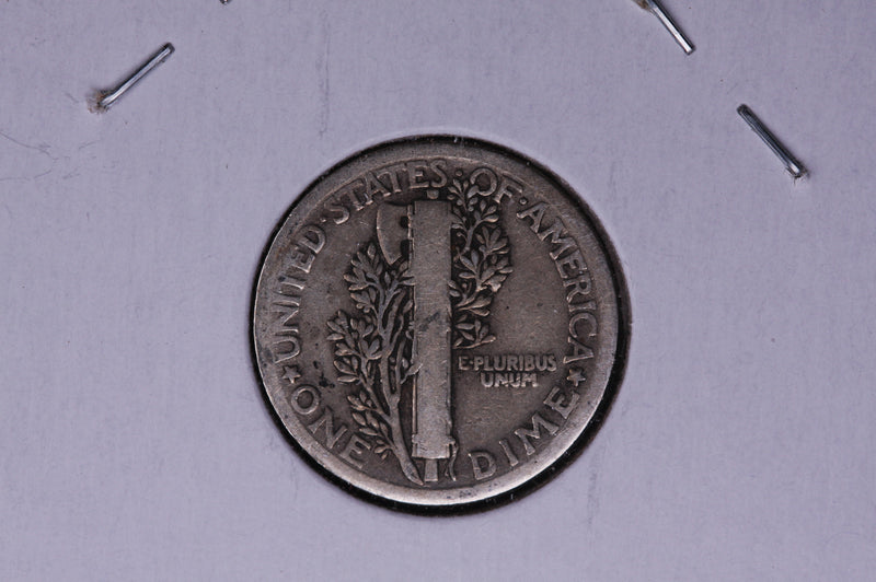 1916 Mercury Silver Dime, Average Circulated Coin.  Store