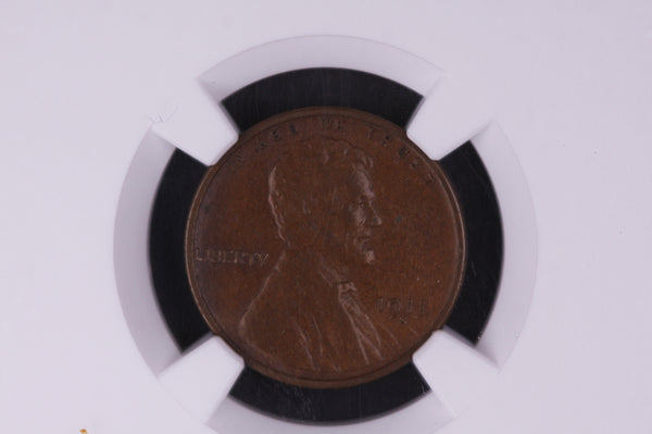 1911-S Lincoln Wheat Cents, NGC VF20. Nice Eye Appeal. Affordable Early Date. Store#10489