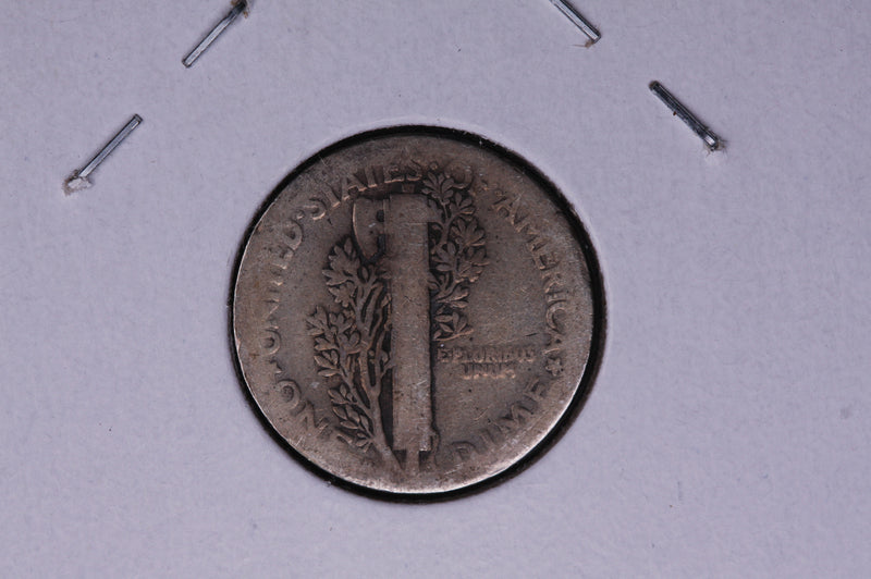 1921-D Mercury Silver Dime, Average Circulated Coin.  Store