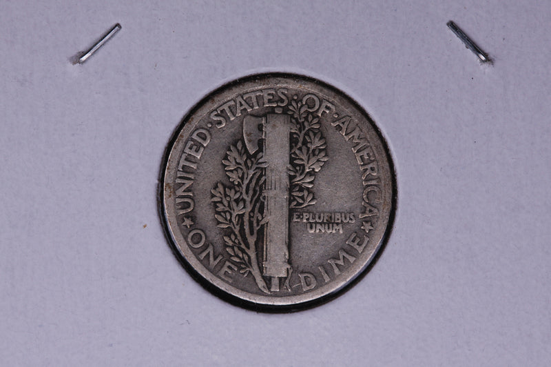1923 Mercury Silver Dime, Average Circulated Coin.  Store