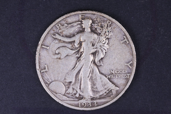 1933-S Walking Liberty Half Dollar. Very Fine Circulated Coin. Store#10501