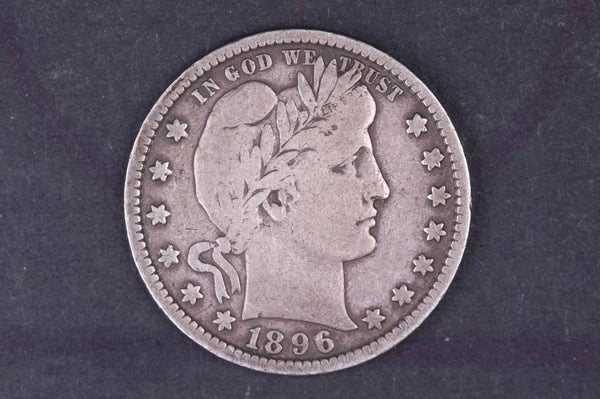 1896-S Barber Quarter. Excellent Raw Coin. "LIBERTY" is Full. Store #10503