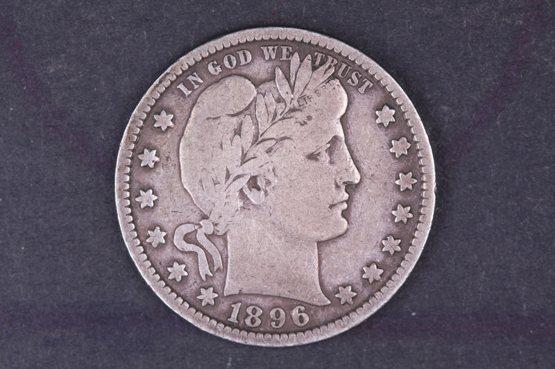 1896-S Barber Quarter. Excellent Raw Coin. "LIBERTY" is Full. Store