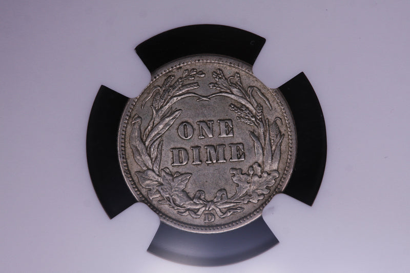 1910-D Barber Silver Dime, NGC Graded AU-50. Store