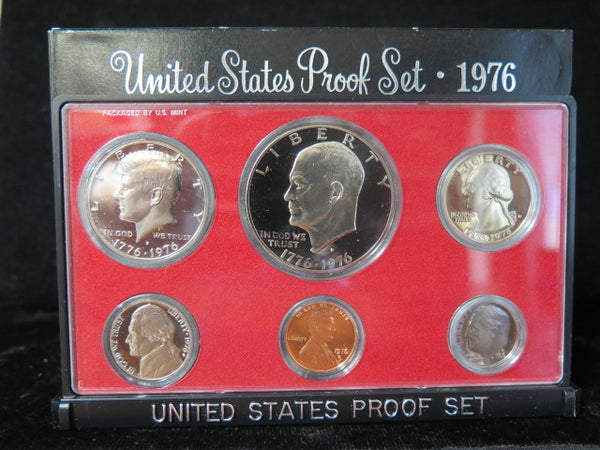 1976 Proof Set, 6 Coin Proof Set, Encased in Original Government Packaging.