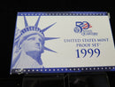 1999 Proof Set, 9 Coin Proof Set, Encased in Original Government Packaging.