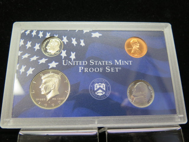 1999 Proof Set, 9 Coin Proof Set, Encased in Original Government Packaging.