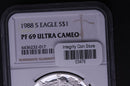 1988-S Proof American Silver Eagle $1. NGC PF-69., Store SALE