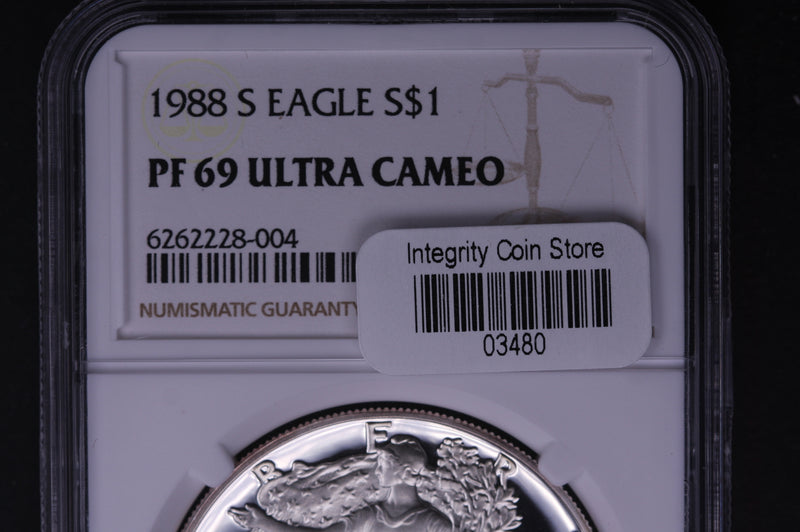 1988-S Silver Eagle $1. NGC PF-69 Ultra Cameo.  Store