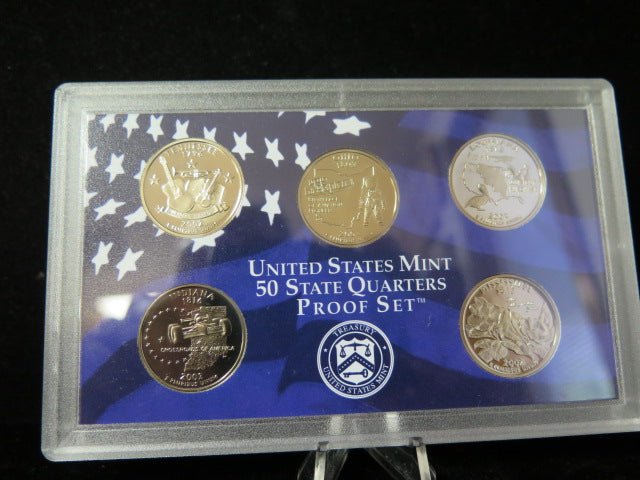 2002 Proof Set, 10 Coin Proof Set, Encased in Original Government Packaging.