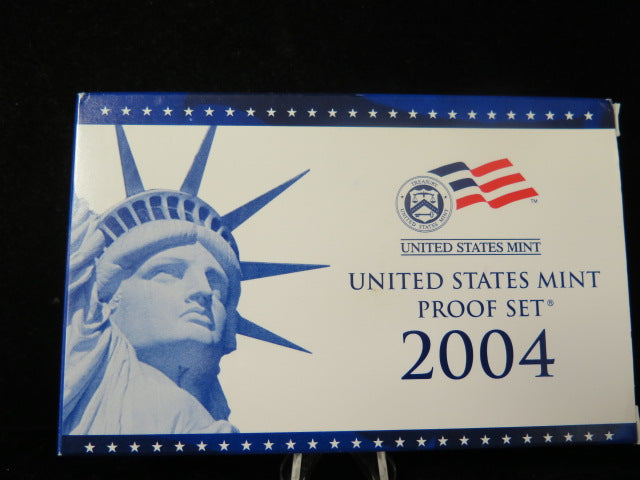 2004 Proof Set, 11 Coin Proof Set, Encased in Original Government Packaging.